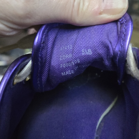Coach logo & purple sequined tennis shoes sz5.5 B - Picture 6 of 7